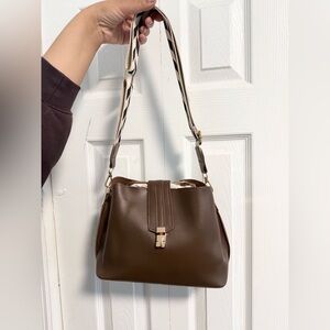Leather Material Bucket Bag, Leather Crossbody Bag